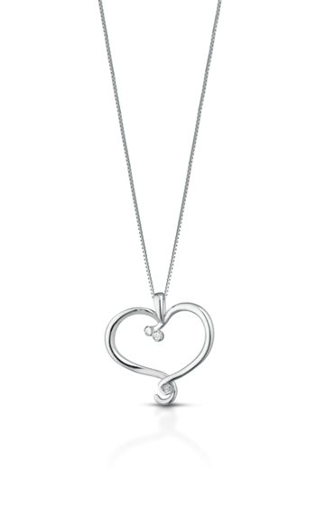 Collier PG Gioielli Femme Cuori in Or blanc Diamante 0.01 Ct CIOJULIET/2 - CIOJULIET/2